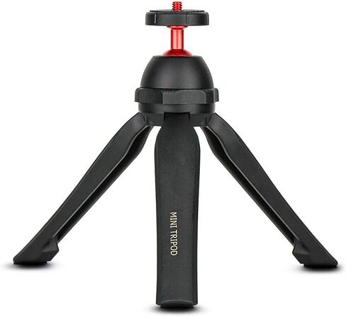 JJC Mini Tabletop Handheld Tripod for Compact Cameras with 360° Ball Head | Compatible with Sony ZV-1F ZV-E10 II A7C RX100 VII Canon G7X Mark III M50 M6 Mark II, 5.6" Maximum Height, Travel Friendly in Saudi Arabia