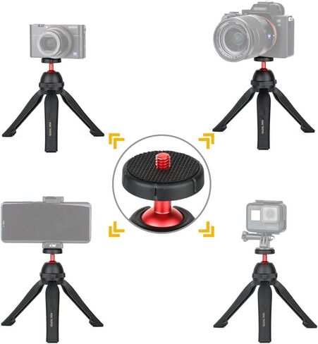 JJC Mini Tabletop Handheld Tripod for Compact Cameras with 360° Ball Head | Compatible with Sony ZV-1F ZV-E10 II A7C RX100 VII Canon G7X Mark III M50 M6 Mark II, 5.6" Maximum Height, Travel Friendly in Saudi Arabia