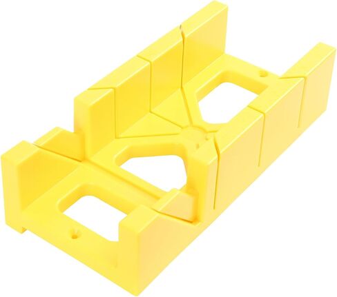 GreatNeck PMB12 Plastic Mitre Box, 12 Inch Mitre Box with 45°, 90°, and 135° Cutting Angles, Built-In 8 Inch Ruler, High-Impact Polystyrene Construction for Accurate Woodworking Cuts in Saudi Arabia