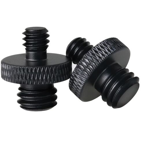 2Pcs 3/8 inch Male to 1/4 inch Male Threaded Tripod Screw Adapter Double Sides Standard Mounting Thread Converter for Camera Mount in Saudi Arabia