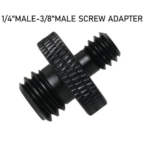 2Pcs 3/8 inch Male to 1/4 inch Male Threaded Tripod Screw Adapter Double Sides Standard Mounting Thread Converter for Camera Mount in Saudi Arabia