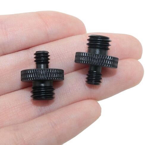2Pcs 3/8 inch Male to 1/4 inch Male Threaded Tripod Screw Adapter Double Sides Standard Mounting Thread Converter for Camera Mount in Saudi Arabia
