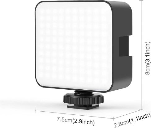 LED Video Light, Bi Color 2900 6500K Adjustable Brightness CRI 85, with Cold Shoe Mount and Type C Port, for Camera Photography Videography Live Streaming in Saudi Arabia