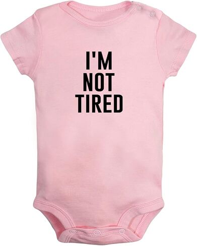 iDzn I'm Not Tired Funny Rompers Newborn Baby Bodysuits Infant Jumpsuits Novelty Outfits Clothes in Saudi Arabia