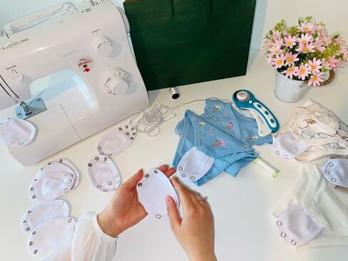 Matissa Pack of 3 Baby Bodysuit Onesie Extenders Double Layer 100% Cotton in Saudi Arabia
