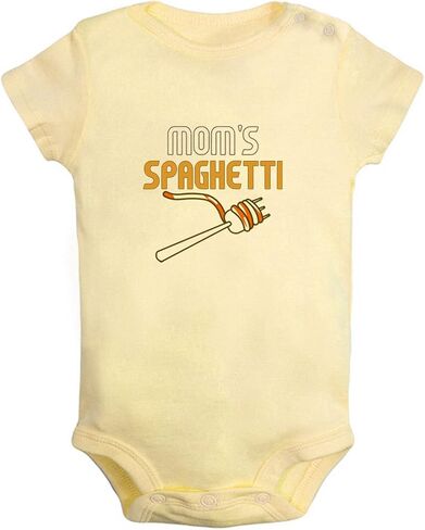 iDzn Mom's Spaghetti Funny Rompers, Newborn Baby Bodysuits, Infant Jumpsuits, Kids Short Clothes, Novelty Graphic Outfits in Saudi Arabia