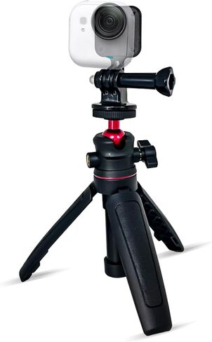 Mini 2-in-1 Tripod Compatible with Insta360 GO Ultra, Lightweight Selfie Stick & Tripod with Magnetic Quick Release Adapter Mount，Black in Saudi Arabia