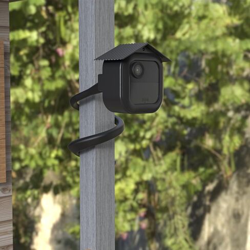 حامل ملتوي مرن وغطاء مقاوم للطقس لكاميرا Blink Outdoor 4 (الجيل الرابع)، أسود | دعامة ملتوية قابلة للانحناء مقاس 17.5 بوصة، علبة بلاستيكية مقاومة للطقس، تركيب سهل بدون ثقب، تضيف حماية إضافية in Kuwait