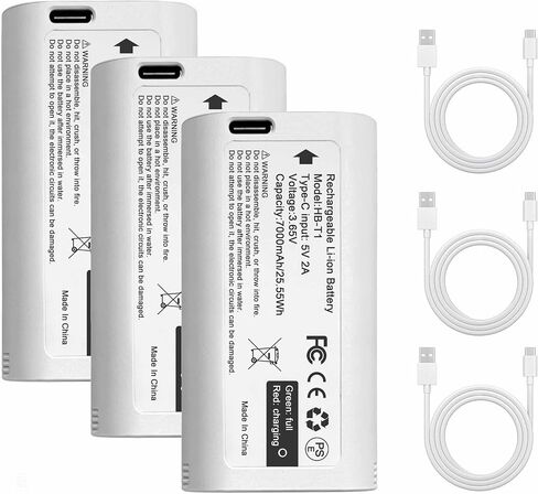 3 عبوات من البطاريات القابلة لإعادة الشحن المتوافقة مع كاميرا WYZE Battery Cam Pro وكاميرا Duo Cam Doorbell الخارجية/الداخلية، متوافقة مع حزمة بطارية Wyze القابلة للإزالة in Kuwait