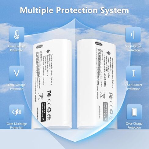 3 عبوات من البطاريات القابلة لإعادة الشحن المتوافقة مع كاميرا WYZE Battery Cam Pro وكاميرا Duo Cam Doorbell الخارجية/الداخلية، متوافقة مع حزمة بطارية Wyze القابلة للإزالة in Kuwait