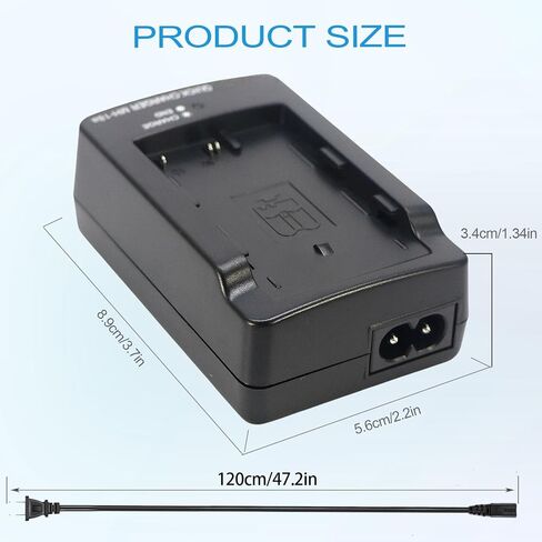 MH-18a EN-EL3 EN-EL3e EN-EL3a Battery Charger Compatible with Nikon D50 D70 D70s D80 D90 D100 D200 D300 D300s D700 Digital SLR Cameras & 120cm AC Power Cord in Saudi Arabia