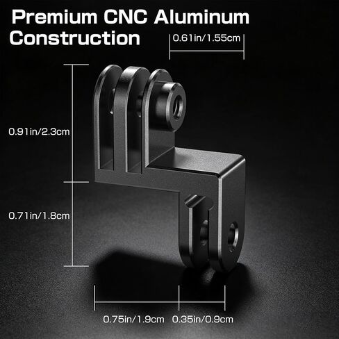 Centering Lens Alignment Adapter - Offset Mount for GoPro/DJI/Insta360 | Aluminium Camera Lens Centering Mount for GoPro13/12/11/10/9, for DJI Osmo Action 6/5 Pro/4/3, for Insta360 Ace/Pro/Pro 2 in Kuwait