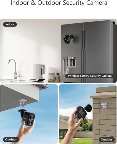 2.5K Wireless Security Cameras - Outdoor WiFi Security Cameras Color Night Vision, AI/PIR Detection, 2-Way Talk, Cloud/SD, Weatherproof, Battery Powered Outdoor Cameras in Kuwait