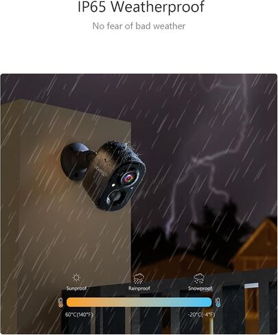 2.5K Wireless Security Cameras - Outdoor WiFi Security Cameras Color Night Vision, AI/PIR Detection, 2-Way Talk, Cloud/SD, Weatherproof, Battery Powered Outdoor Cameras in Kuwait