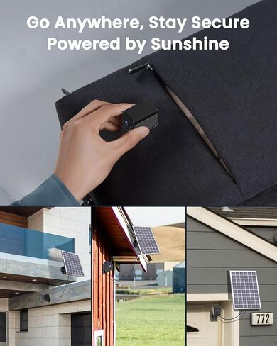4G LTE Cellular Security Camera Solar No WiFi with 4G SIM Card, Solar Panel, 5200mAh Battery, Portable No WiFi Security Camera, 160° Wide View, AI Motion Detection, 33ft Night Vision in Kuwait