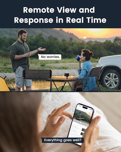 4G LTE Cellular Security Camera Solar No WiFi with 4G SIM Card, Solar Panel, 5200mAh Battery, Portable No WiFi Security Camera, 160° Wide View, AI Motion Detection, 33ft Night Vision in Kuwait