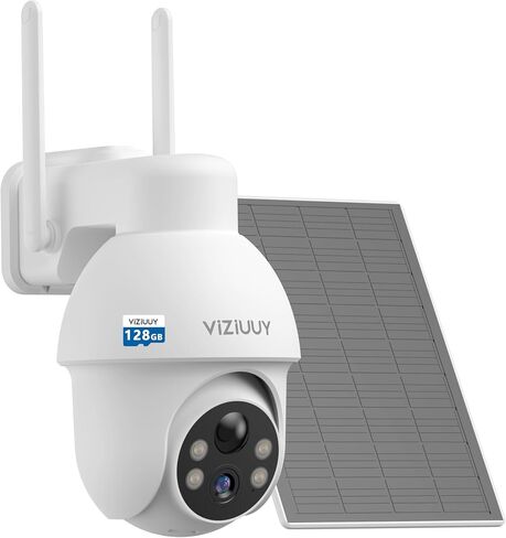 VIZIUUY Solar Security Cameras Wireless Outdoor,5MP Security Cameras Wireless Outdoor with 128GB SD Card in Saudi Arabia