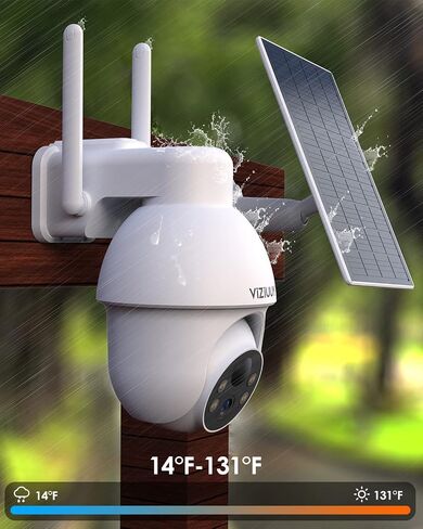 VIZIUUY Solar Security Cameras Wireless Outdoor,5MP Security Cameras Wireless Outdoor with 128GB SD Card in Saudi Arabia