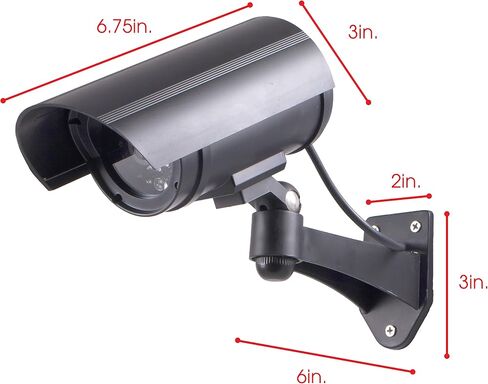 كاميرا GE Power Gear GE Decoy Security Bullet مع ضوء أحمر وامض، LED وامض، مراقبة وهمية، عدسة تسجيل ذات مظهر واقعي، استخدام داخلي/خارجي، لاسلكي، أسود، 40661 | مؤشر LED الوامض، مراقبة زائفة، عدسة تسجيل ذات مظهر واقعي، إندو in Kuwait
