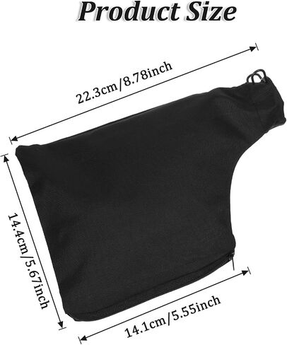 2 PCS Miter Saw Dust Collection Bags for Miter Saw, Table Saw, Belt Sander, Heavy Duty Nylon and Steel Dust Bag with Adjustable Zipper Opening (Fits 1.5-1.9 Inch Port), Black in Saudi Arabia