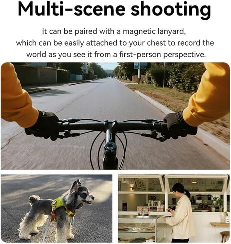 4K Mini Body Camera, Thumb Action Camera with EIS Magnetic Mount 64GB Card | 12MP 130° Wide Angle Wearable Beauty Filter Continuous Shooting POV Camera for TikTok YouTube Vlogging Outdoor Motorcycle in Saudi Arabia