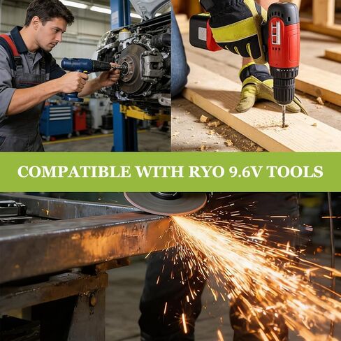 3.0Ah Replacement Ni-MH Battery Compatible with ryobi 9.6v Battery 1311146 1400669 B-9620F2 B-967F1 B-963F2 BID-900 HP961 RYO961 Drill Battery Cordless Tools in Saudi Arabia