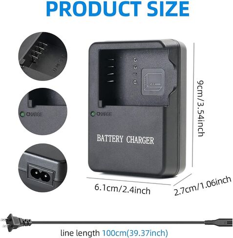 BC-W126 Battery Charger for Fujifilm BC-W126S NP-W126S Battery | Compatible with Fujifilm FinePix X-PRO1 X-PRO2 X-PRO3 XH1 XT1 XT2 XT3 XT10 XT20 XT30 XT200 XE1 XE2 XE3 XE4 XA3 XA5 Cameras in Kuwait