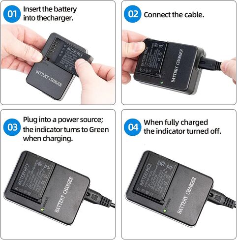 BC-W126 Battery Charger for Fujifilm BC-W126S NP-W126S Battery | Compatible with Fujifilm FinePix X-PRO1 X-PRO2 X-PRO3 XH1 XT1 XT2 XT3 XT10 XT20 XT30 XT200 XE1 XE2 XE3 XE4 XA3 XA5 Cameras in Kuwait