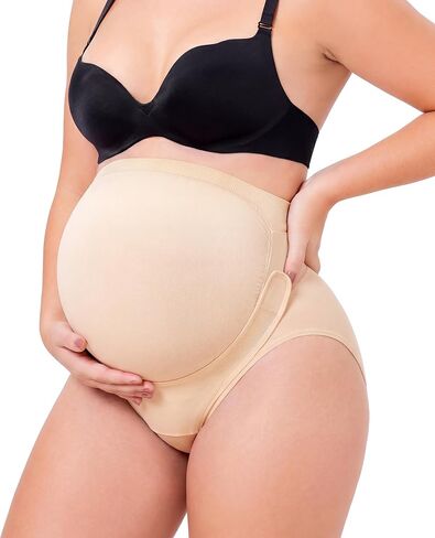 LANCS Maternity Underwear with Belly Belt Shapwear Shorts Pregnancy Panties for Dress in Saudi Arabia
