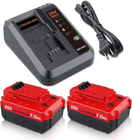 2 حزمة 7.0Ah PCC685L + PCC692L استبدال شاحن لكابل بورتر بطارية 20 فولت متوافقة مع كابل بورتر 20 فولت ماكس بطاريات ليثيوم PCC685L PCC680L PCC682L PCC685LP in Kuwait