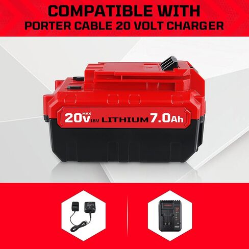 2 حزمة 7.0Ah PCC685L + PCC692L استبدال شاحن لكابل بورتر بطارية 20 فولت متوافقة مع كابل بورتر 20 فولت ماكس بطاريات ليثيوم PCC685L PCC680L PCC682L PCC685LP in Kuwait