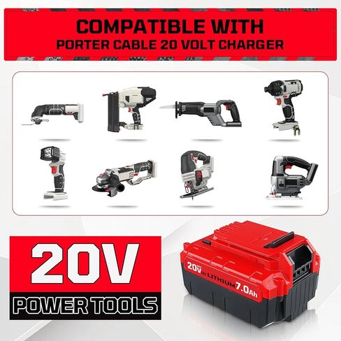 2 حزمة 7.0Ah PCC685L + PCC692L استبدال شاحن لكابل بورتر بطارية 20 فولت متوافقة مع كابل بورتر 20 فولت ماكس بطاريات ليثيوم PCC685L PCC680L PCC682L PCC685LP in Kuwait