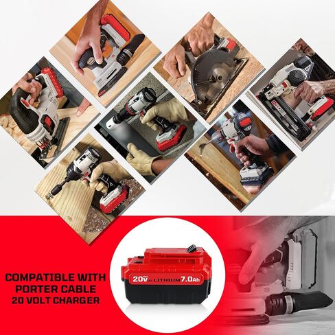 2 حزمة 7.0Ah PCC685L + PCC692L استبدال شاحن لكابل بورتر بطارية 20 فولت متوافقة مع كابل بورتر 20 فولت ماكس بطاريات ليثيوم PCC685L PCC680L PCC682L PCC685LP in Kuwait