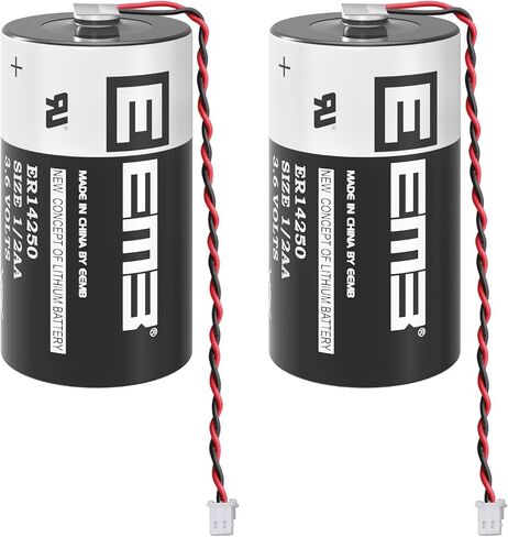 بطارية ليثيوم EEMB ER14250 3.6V 1/2AA بقدرة 1200 مللي أمبير في الساعة مع قابس Molex5264 - قطعتان in Kuwait