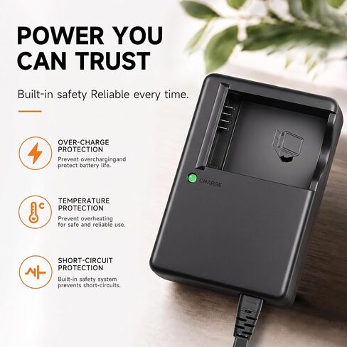DE-A65 DE-A66 Battery Charger Compatible with Panasonic DMW-BCG10 DMW-BCG10E Battery, Fits Lumix DMC-3D1, DMC-TZ10, TZ18, TZ19, TZ20, TZ25, TZ30, TZ35, ZS1, ZS3, ZS5, ZS6, ZS7, ZS8, ZS10, ZS15 Cameras in Kuwait