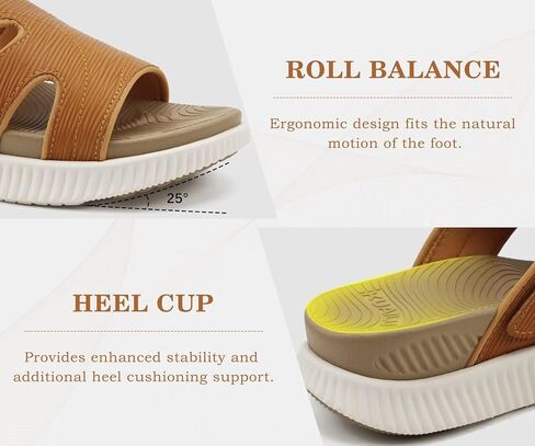 KuaiLu Womens Sandals Beige White-CP Size 9 | Relief Plantar Fasciitis Comfort Thick Cushion in Saudi Arabia