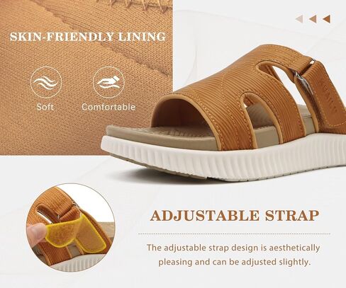 KuaiLu Womens Sandals Beige White-CP Size 9 | Relief Plantar Fasciitis Comfort Thick Cushion in Saudi Arabia