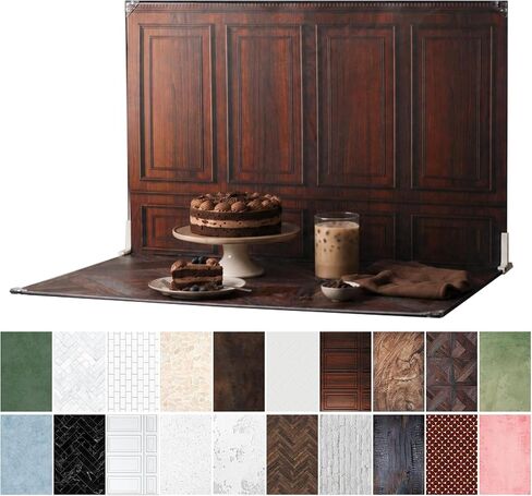 23 x 35 in Product Photography Backdrops, 10 Sheets, 20 Patterns | Double-Sided, Water-Resistant Backdrops for Food, Jewelry, Cosmetics, Crafts, Flat Lays and Content Creation in Saudi Arabia