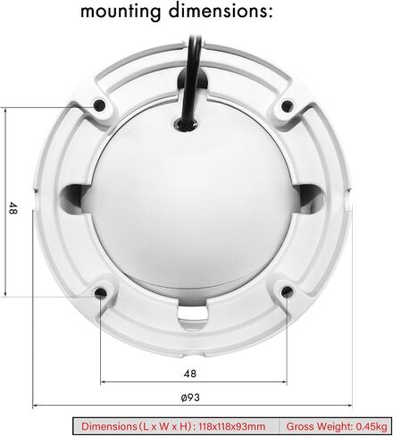 Sinis 4K 8MP 4-in-1 TVI/CVI/AHD/Analog Security IR White Dome Camera | 8MP,100FT IR Night Vision,True WDR,Waterproof IP67,Full Metal Housing,2.8mm 125° Wide Viewing Angle lens,Indoor Outdoor,white in Kuwait