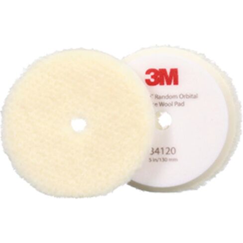 3M Perfect-It Random Orbital Medium Wool Compounding Pad, 34125 | 6 inch, White, 2 Pads, Orbital Pads for Automotive Compounding and Polishing in Saudi Arabia