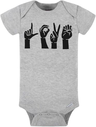 American Sign Language ASL Baby Bodysuit - LOVE in Kuwait