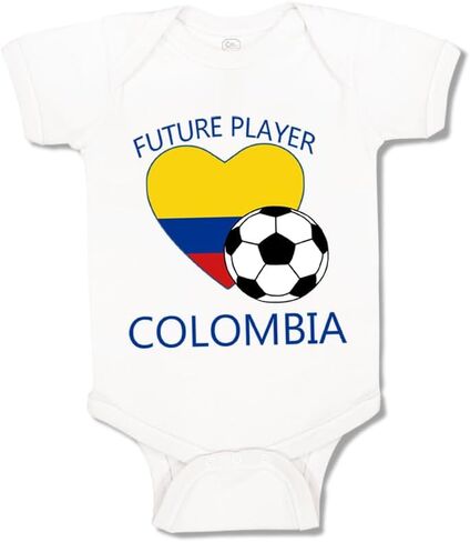 Cute Rascals Speedy Pros Baby Bodysuit Future Soccer Player Colombia Cotton Boy & Girl Clothes White in Saudi Arabia