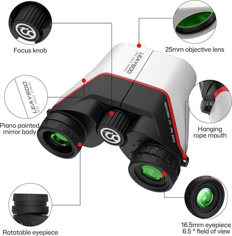12x25 Compact Binoculars for Adults and Kids, Large Eyepiece Waterproof Binocular with Low Light Vision,High Powered Easy Focus Binoculars for Bird Watching,Outdoor Hunting,Travel,Sightseeing in Kuwait