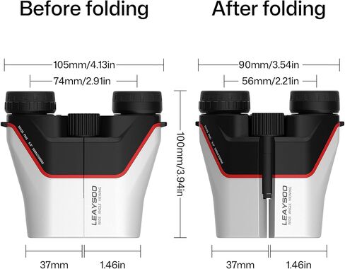 12x25 Compact Binoculars for Adults and Kids, Large Eyepiece Waterproof Binocular with Low Light Vision,High Powered Easy Focus Binoculars for Bird Watching,Outdoor Hunting,Travel,Sightseeing in Kuwait