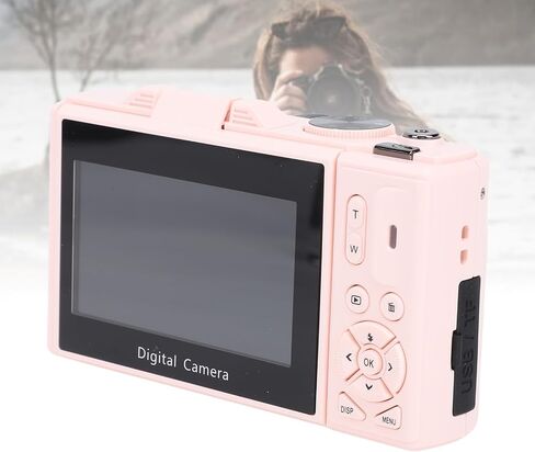 Digital Camera for Photography, 5K Vlogging Camera with 3in 180° Flip Screen, 18X Digital Zoom, WiFi Compact Travel Camera for Beginners in Kuwait