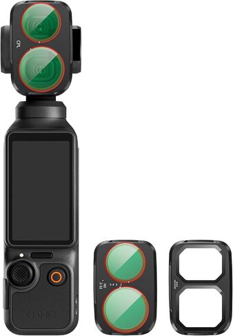 ND & CPL Filter Set for DJI OSMO Pocket 4P Accessories, 3 Pack Filter Kit for DJI Osmo Pocket 4 Pro, CPL + Adjustable VND ND2-32 + Black Mist 1/4, HD Optical Glass, Multi-Coated, Aluminum Frames in Kuwait