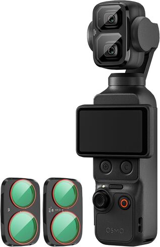 ND & CPL Filter Set for DJI OSMO Pocket 4P Accessories, 3 Pack Filter Kit for DJI Osmo Pocket 4 Pro, CPL + Adjustable VND ND2-32 + Black Mist 1/4, HD Optical Glass, Multi-Coated, Aluminum Frames in Kuwait