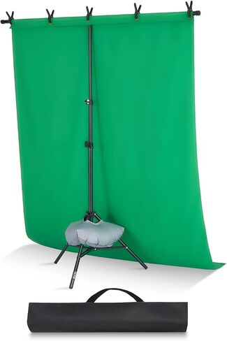 VEVOR Backdrop Stand, 5 x 6.5 ft Adjustable Photo Backdrop Stand Kit, Portable Background Backdrop Stand with 3 Crossbars, Heavy Duty Projector Screen Stand, for Wedding, Photo Video Studio & Party in Saudi Arabia