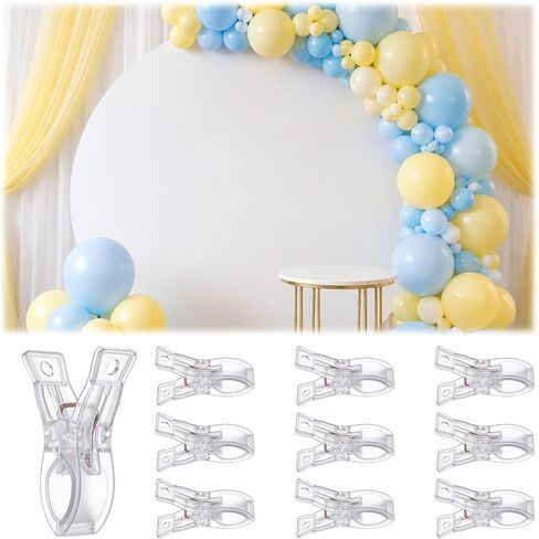 10 Pcs Balloon Arch Clips, 2.5 Inch Clips for Balloon Arch, Clear Clamps for Backdrop, Used For Balloons Arches, Tablecloths, Party Decorations and Photography Studios in Saudi Arabia