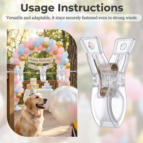 10 Pcs Balloon Arch Clips, 2.5 Inch Clips for Balloon Arch, Clear Clamps for Backdrop, Used For Balloons Arches, Tablecloths, Party Decorations and Photography Studios in Saudi Arabia